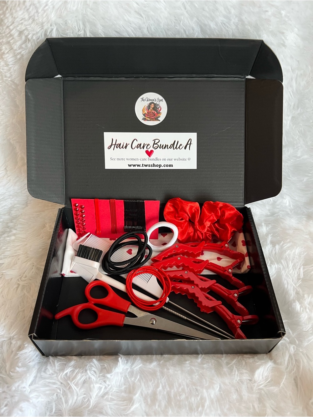 Red & White Hair Care Bundle A